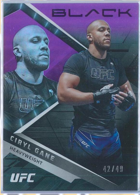 Ciryl Gane 2022 Panini Chronicles UFC Base Black #207 Purple