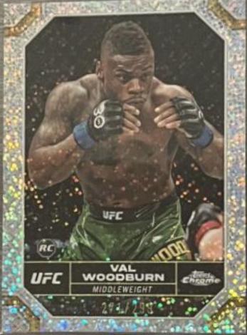 Val Woodburn 2024 Topps Chrome UFC Base #193 Speckle Refractor