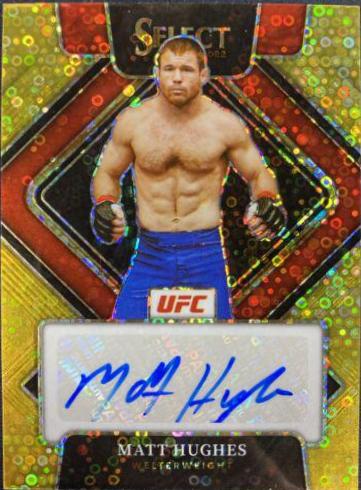 Matt Hughes 2022 Panini Select UFC Signatures #11 Gold Disco