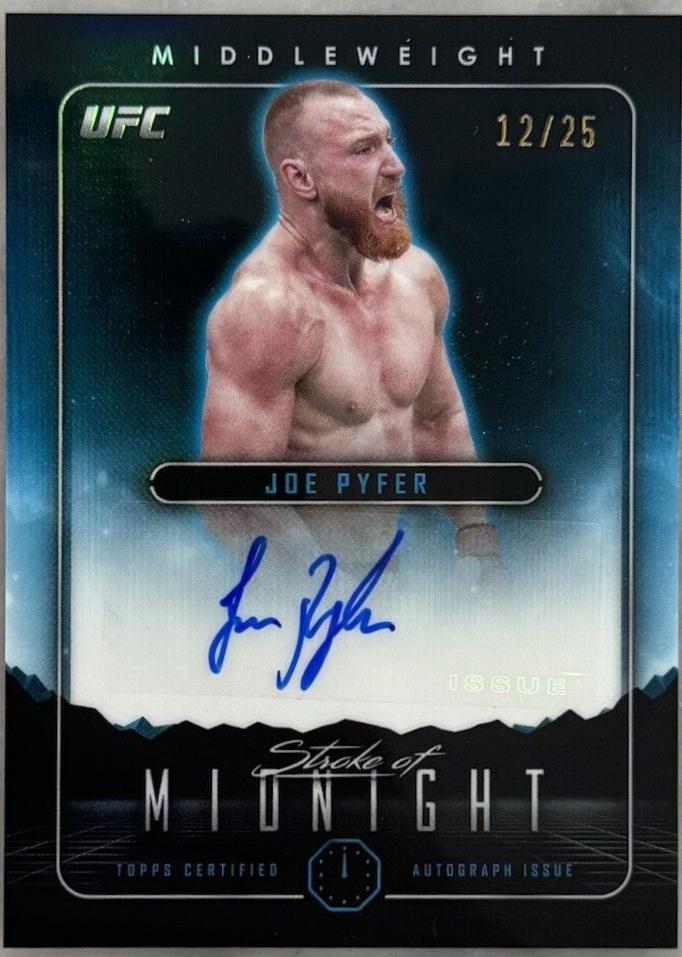Joe Pyfer 2024 Topps Midnight UFC Stroke of Midnight Autographs #SMA-JPR Moonrise
