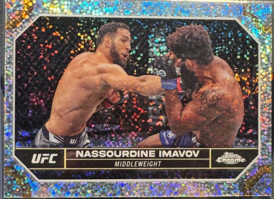 Nassourdine Imavov 2024 Topps Chrome UFC Base #145 Speckle Refractor