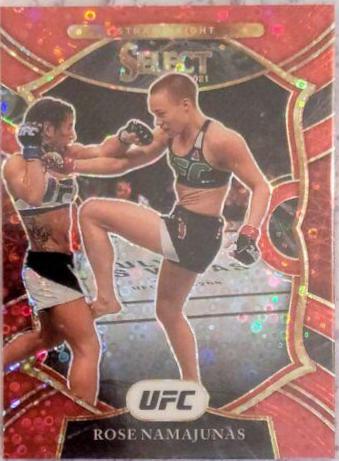 Rose Namajunas 2021 Panini Select UFC Concourse #11 Red Disco
