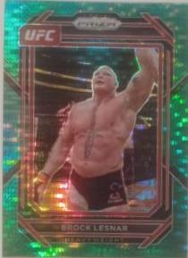 Brock Lesnar 2023 Panini Prizm UFC Base #143 Green Pulsar