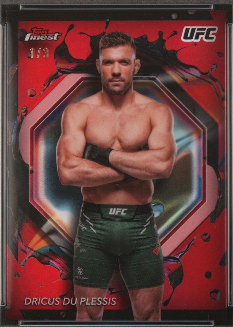 Dricus Du Plessis 2024 Topps Finest UFC Base Rare #280 Red Refractor