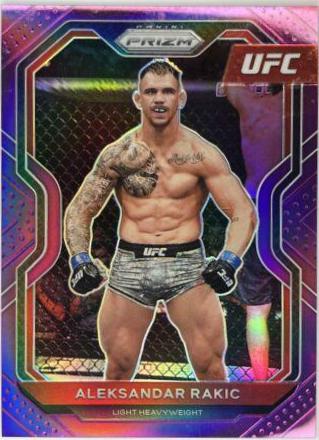 Aleksandar Rakic 2021 Panini Prizm UFC Base #16 Purple