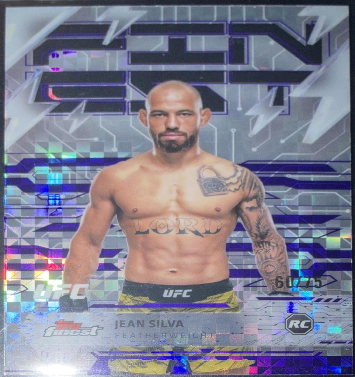 Jean Silva 2025 Topps Finest UFC Base Rare #300 Purple Checkerboard Refractor