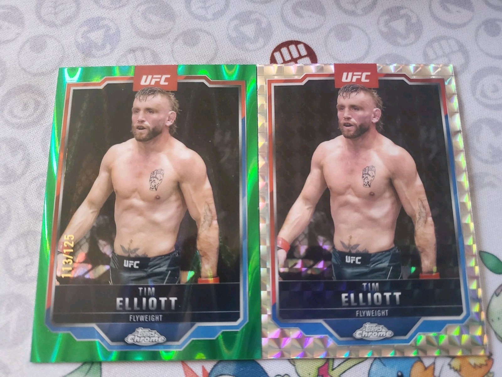 Tim Elliott 2025 Topps Chrome UFC Base #57 Geometric Refractor