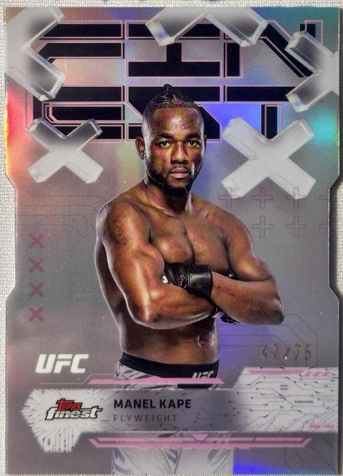 Manel Kape 2025 Topps Finest UFC Base Common #30 Die-Cut Refractor