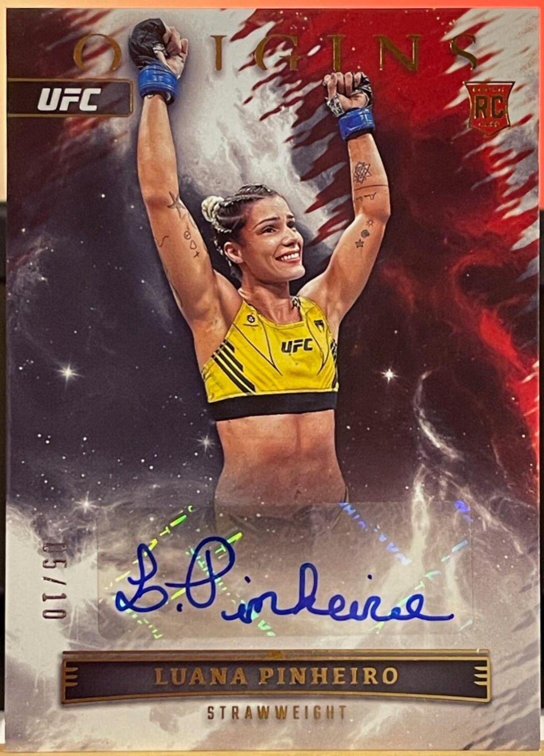 Luana Pinheiro 2023 Panini Chronicles UFC Origins Autographs #9 Gold