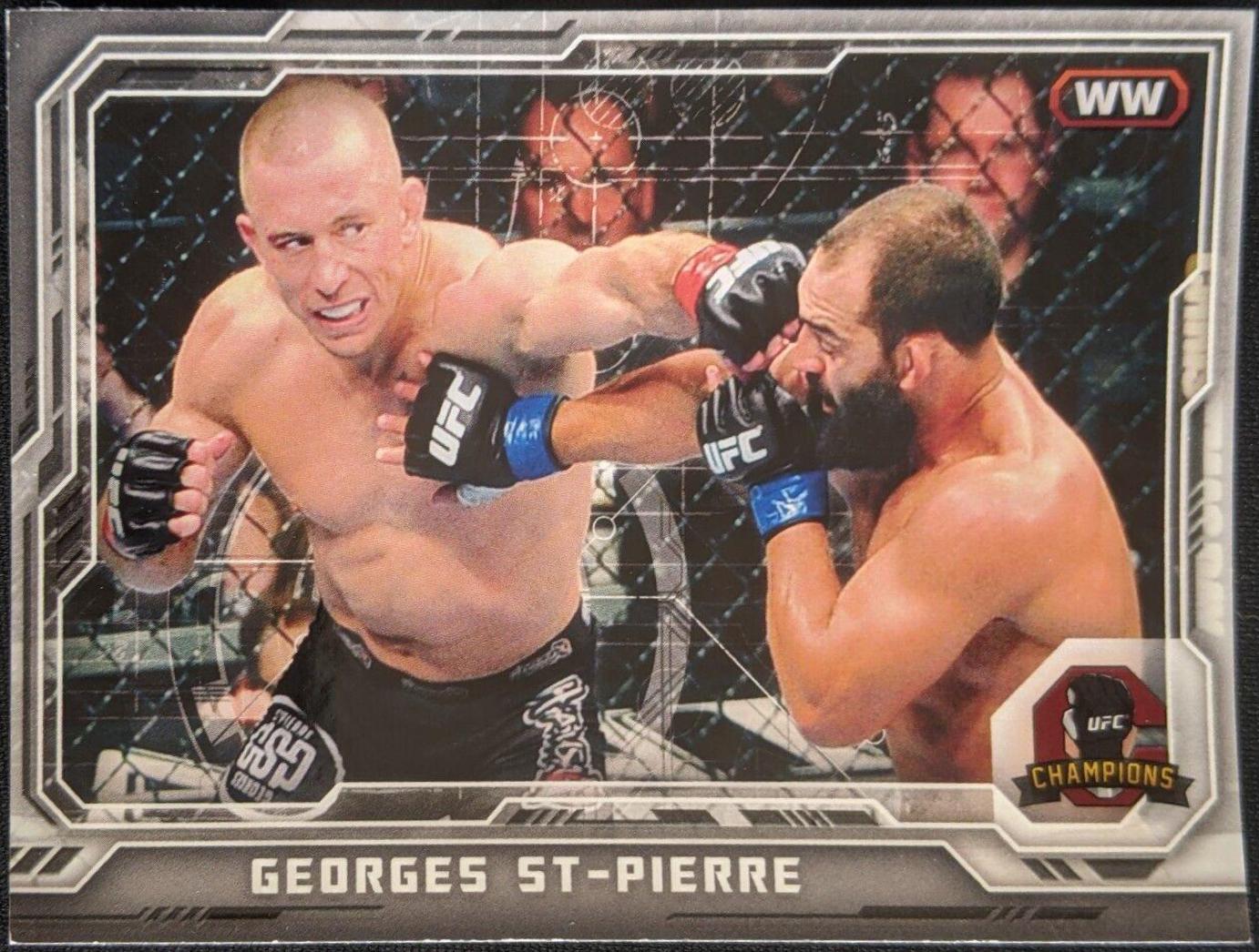 Georges St-Pierre 2014 Topps UFC Champions Base #100 Silver