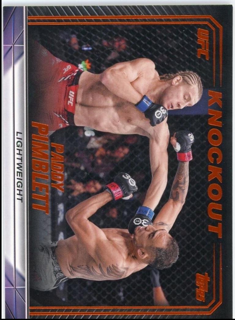 Paddy Pimblett 2024 Topps Knockout UFC Base #12 Orange