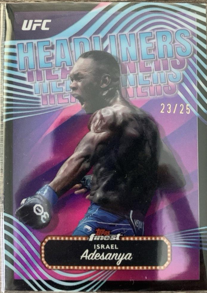 Israel Adesanya 2024 Topps Finest UFC Headliners #HDL-23 Black Refractor