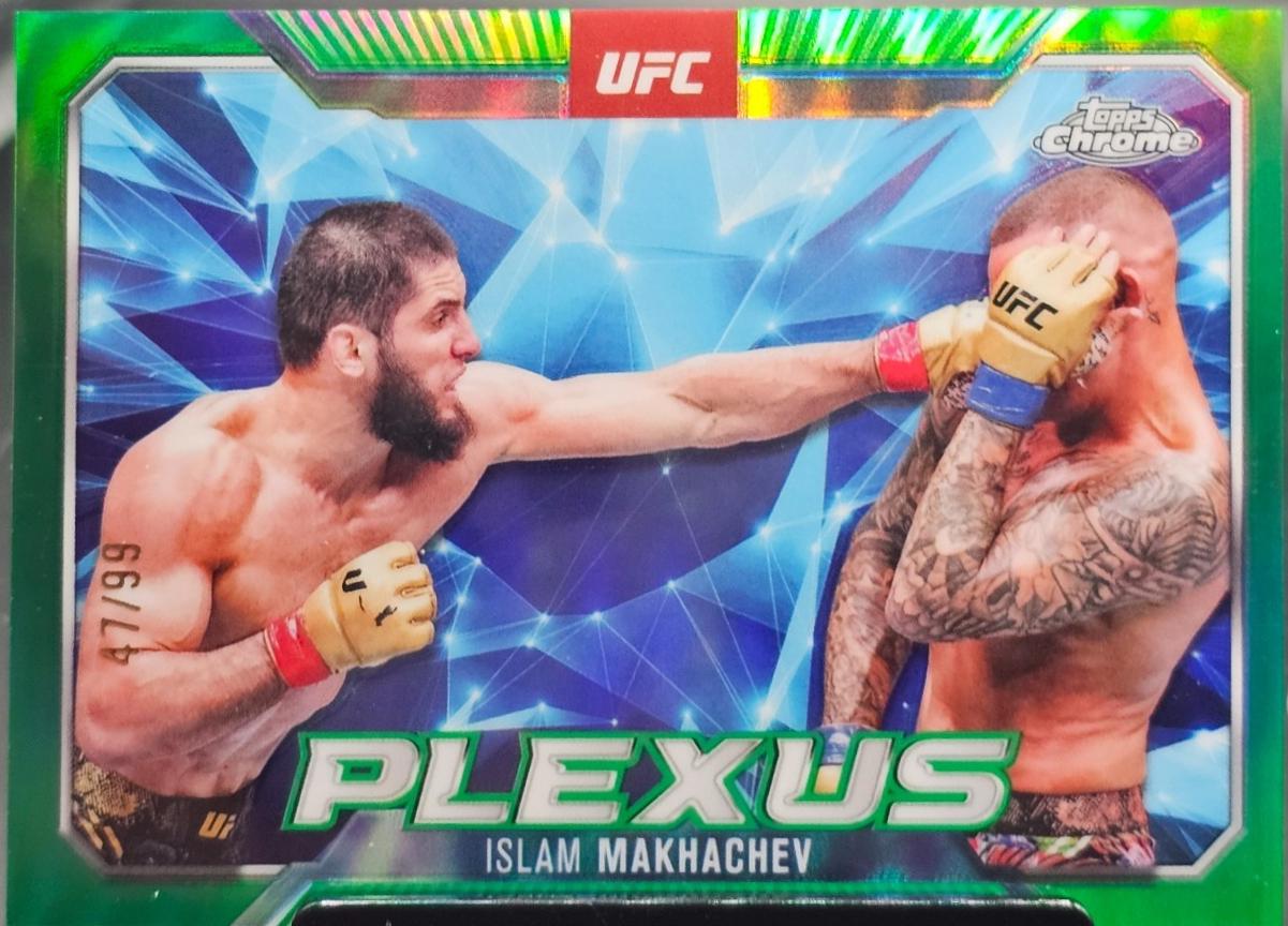 Islam Makhachev 2025 Topps Chrome UFC Plexus #PLX-11 Green Refractor