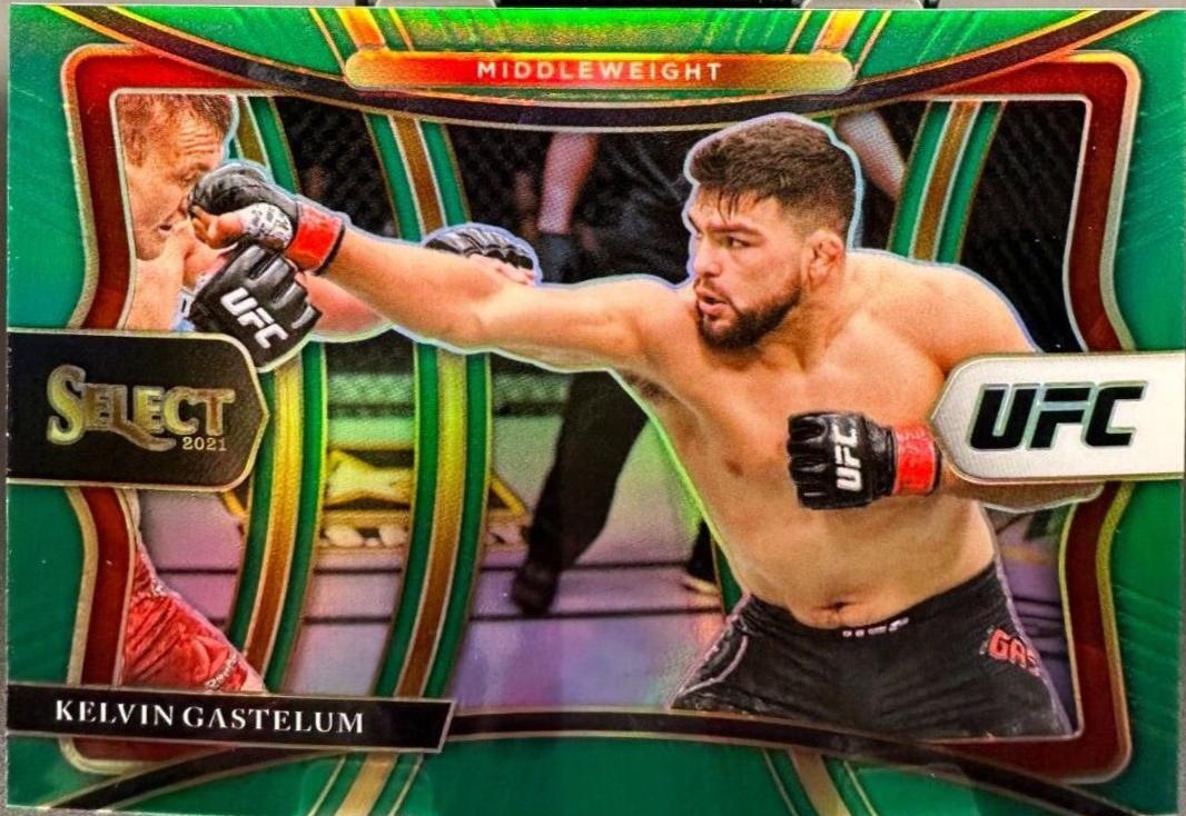 Kelvin Gastelum 2021 Panini Select UFC Octagonside #268 Green