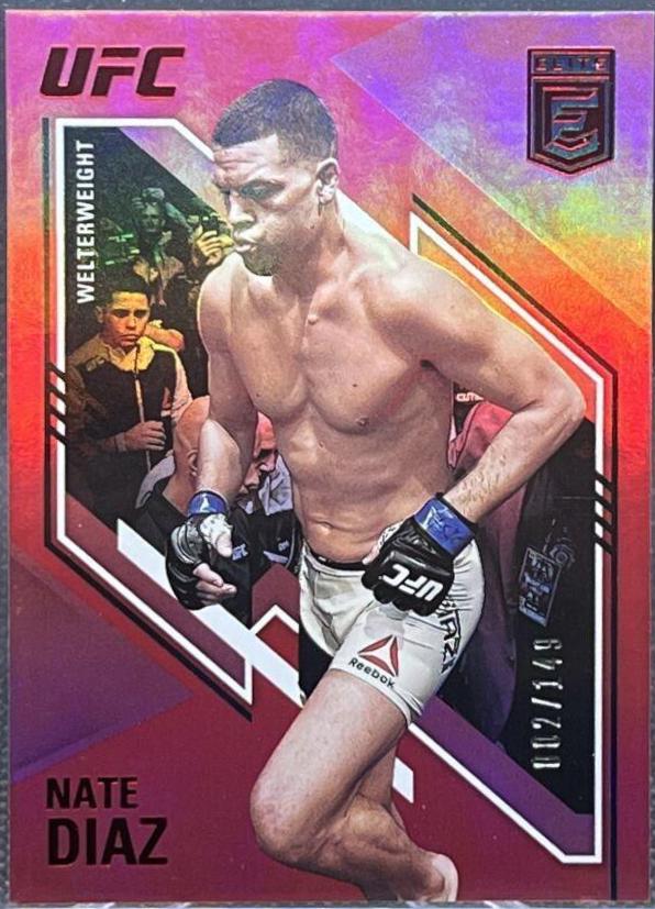 Nate Diaz 2021 Panini Chronicles UFC Base Elite #158 Red