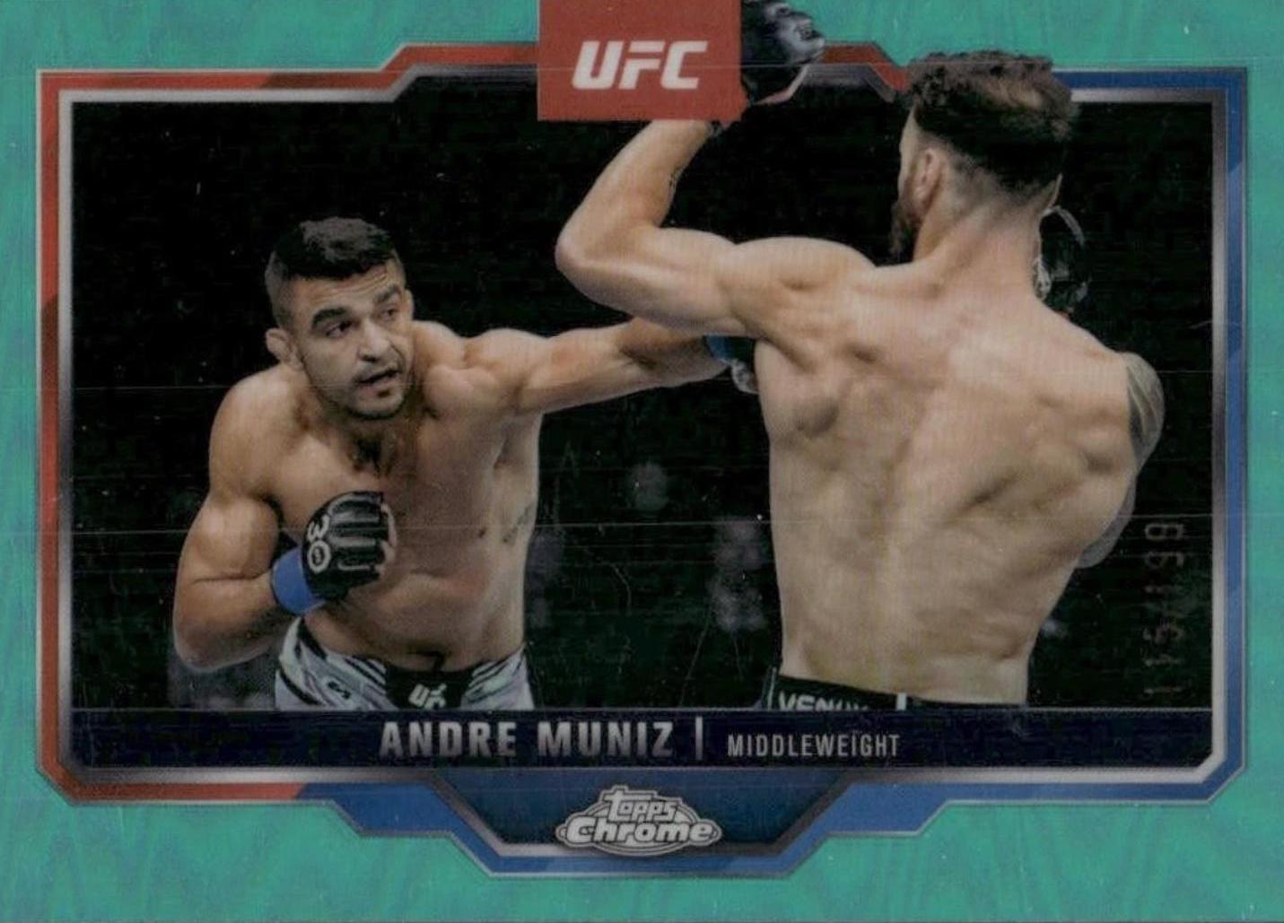 Andre Muniz 2025 Topps Chrome UFC Base #11 Aqua Refractor