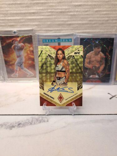 Amanda Nunes 2023 Panini Chronicles UFC Phoenix Autographs #21 Gold Vinyl