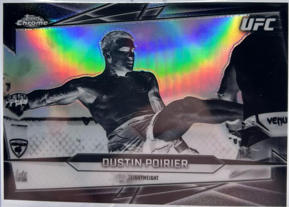 Dustin Poirier 2026 Topps Chrome UFC Base #78 Negative Refractor