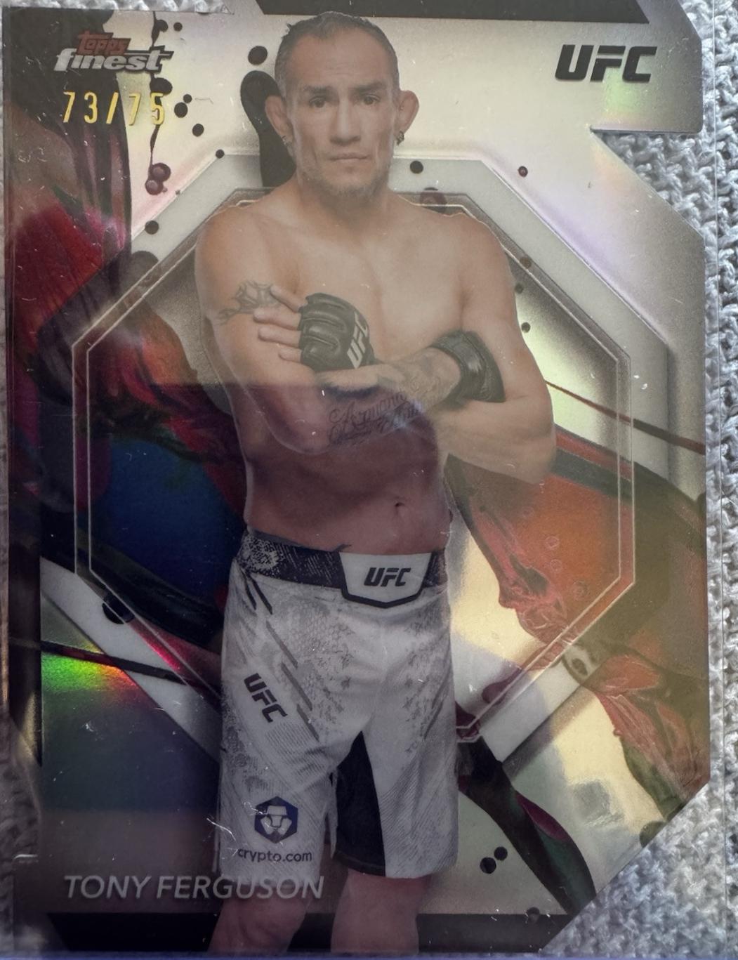 Tony Ferguson 2024 Topps Finest UFC Base Common #96 Die-Cut Refractor