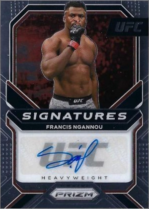 Francis Ngannou 2021 Panini Prizm UFC Signatures #11 Black