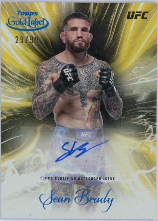 Sean Brady 2024 Topps Gold Label UFC Surging Signatures #SGS-SEB Blue
