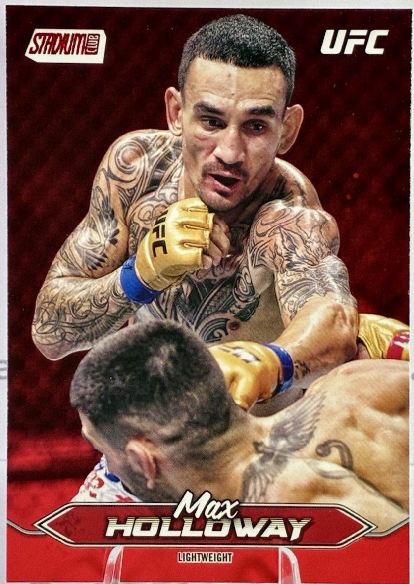 Max Holloway 2025 Topps Stadium Club UFC Base #10 Red