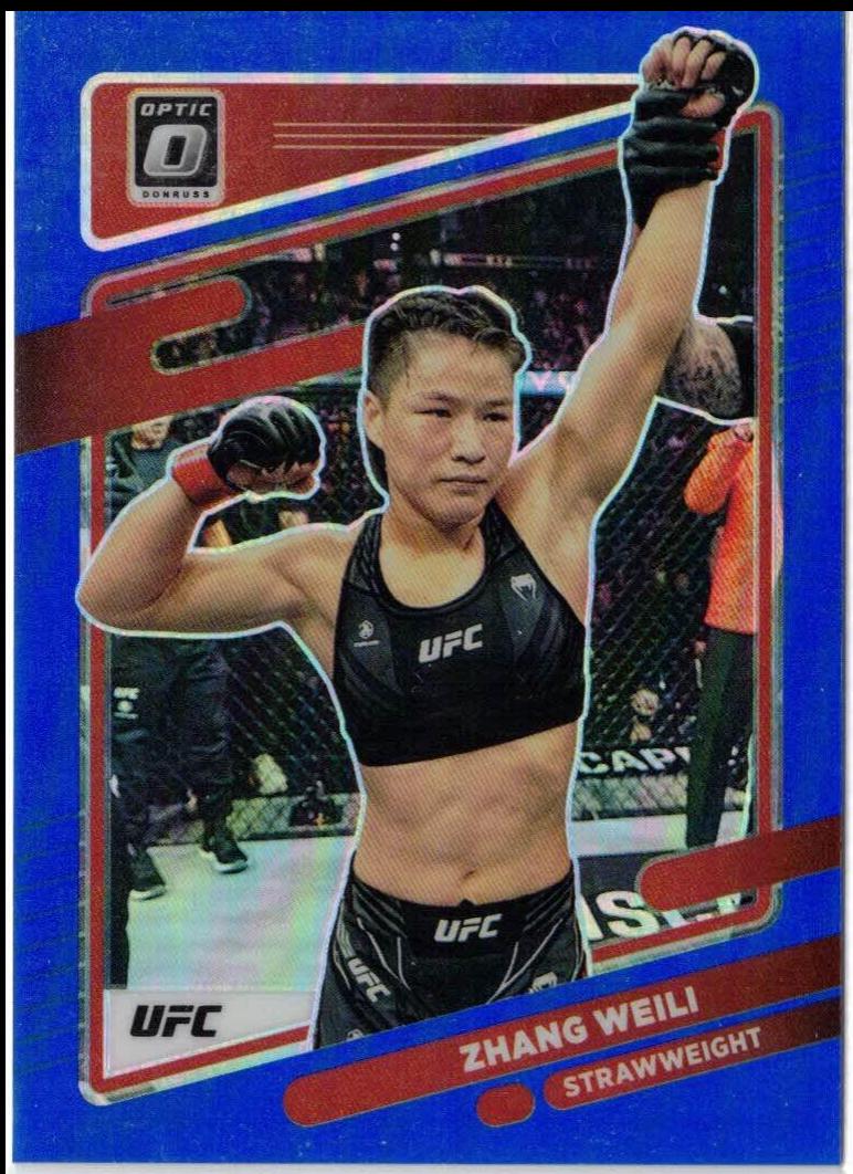 Zhang Weili 2022 Panini Donruss Optic UFC Base #100 Blue
