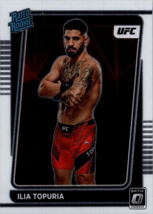 Ilia Topuria 2022 Panini Donruss Optic UFC Base #110 Gold Vinyl