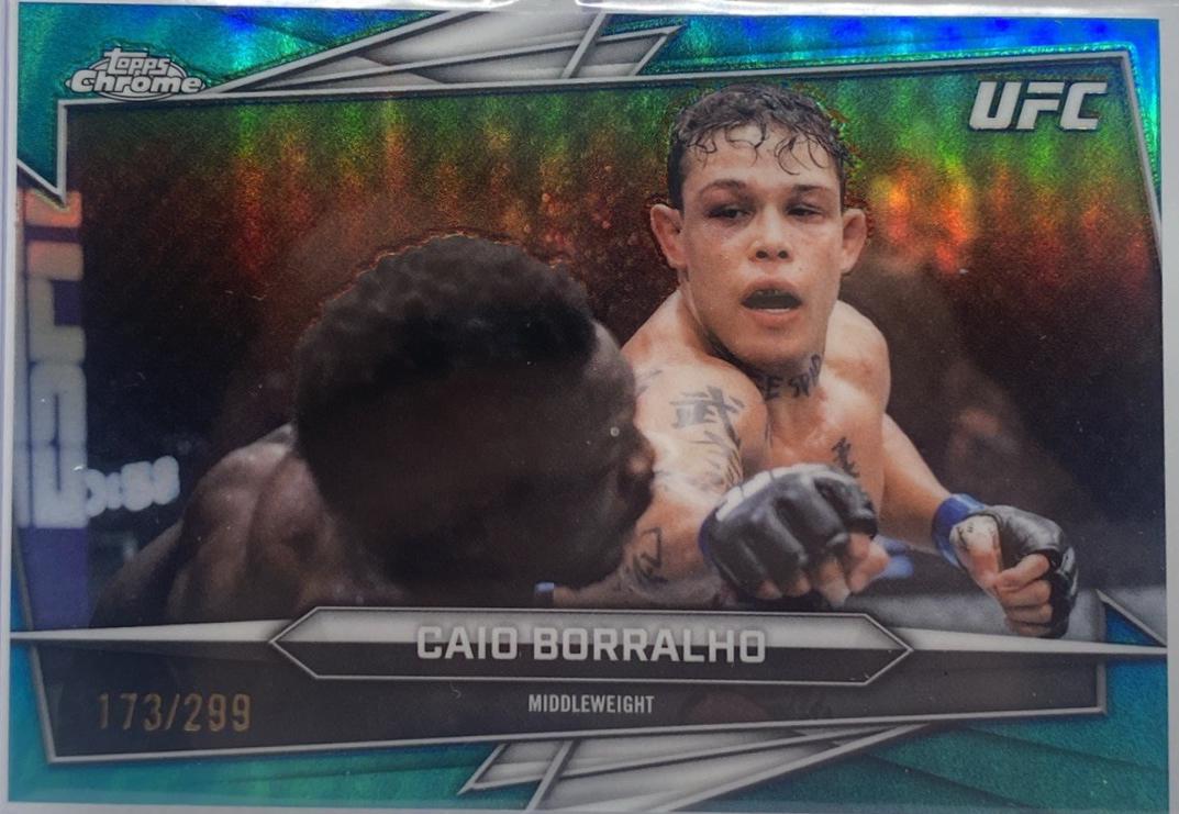 Caio Borralho 2026 Topps Chrome UFC Base #76 Teal Refractor