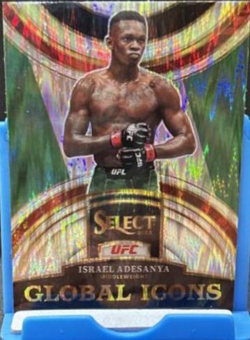 Israel Adesanya 2023 Panini Select UFC Global Icons #26 Silver