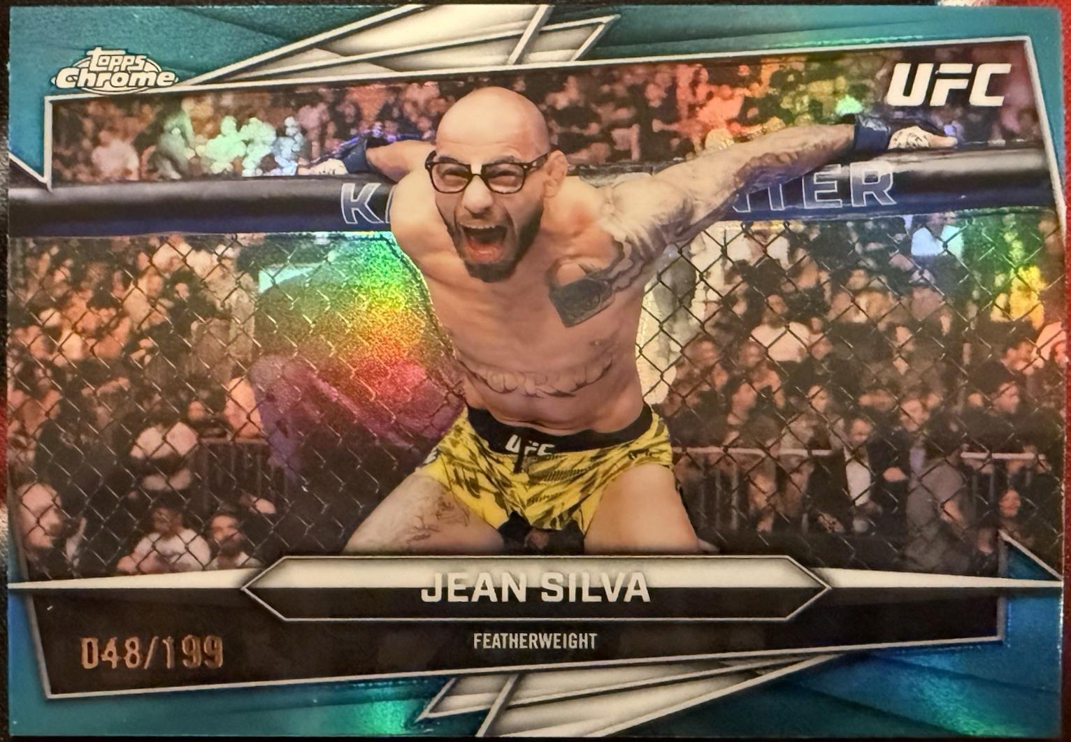 Jean Silva 2026 Topps Chrome UFC Base #163 Teal Refractor