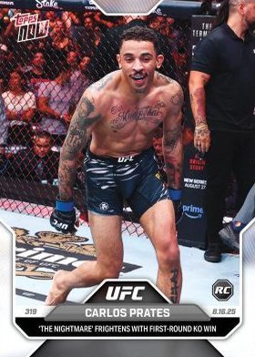 Carlos Prates Topps Now UFC Base #26 Red Foil