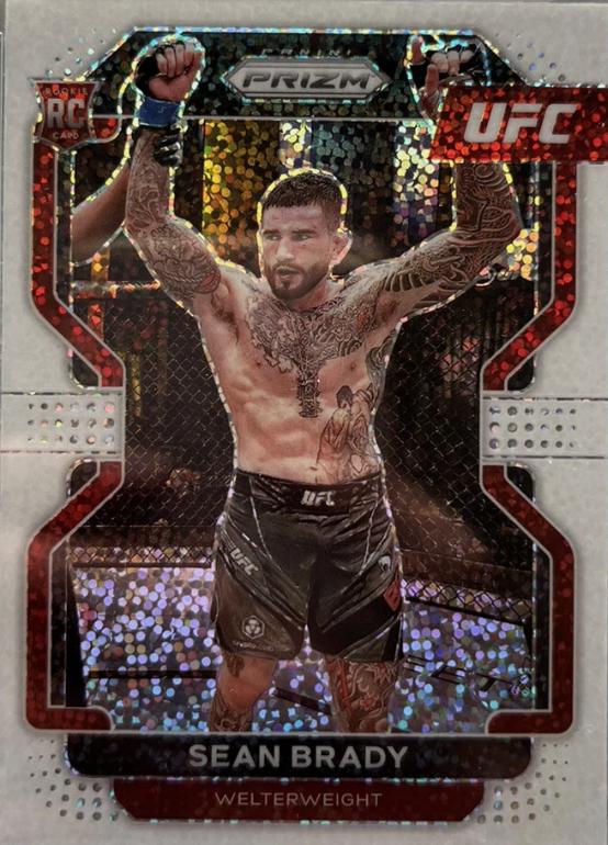 Sean Brady 2022 Panini Prizm UFC Base #162 White Sparkle