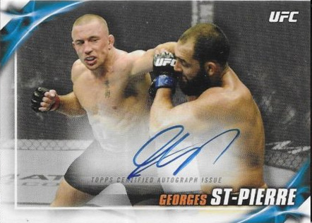 Georges St-Pierre 2019 Topps UFC Knockout Knockout Autographs #KA-GSP Blue