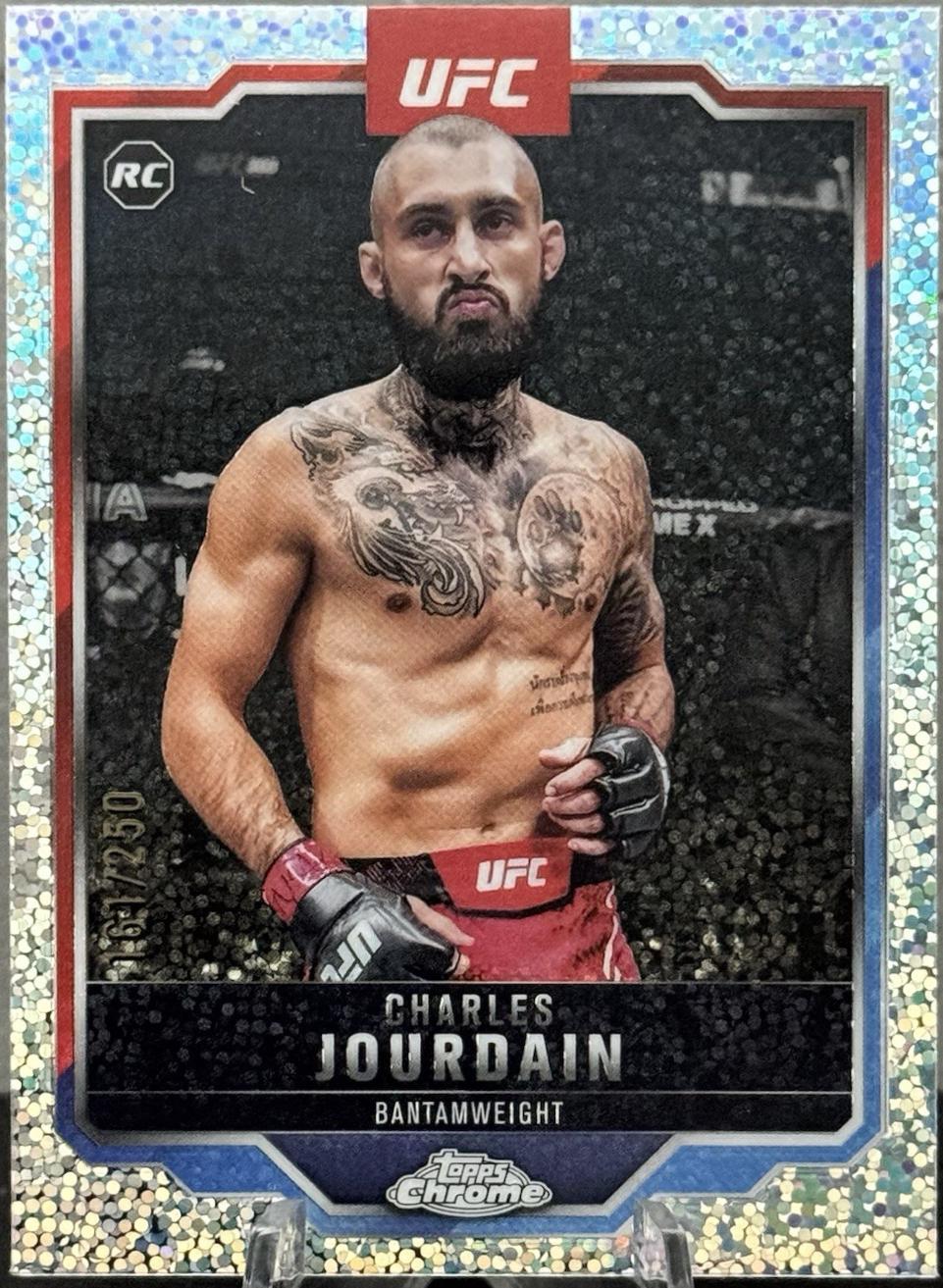 Charles Jourdain 2025 Topps Chrome UFC Base #67 Speckle Refractor