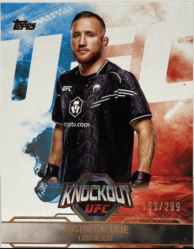 Justin Gaethje 2025 Topps Knockout UFC Base #88 Bronze