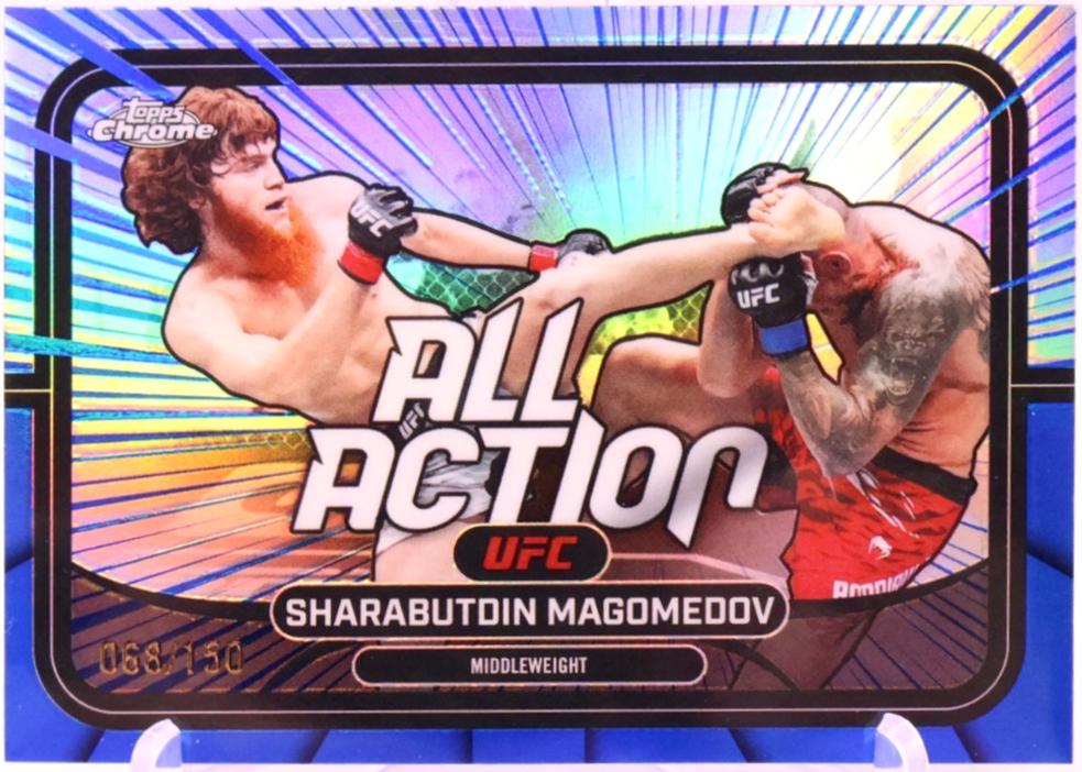 Shara Magomedov 2026 Topps Chrome UFC All-Action #AA-19 Blue Refractor