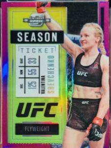 Valentina Shevchenko 2021 Panini Chronicles UFC Base Contenders Optic Season Ticket #271 Pink