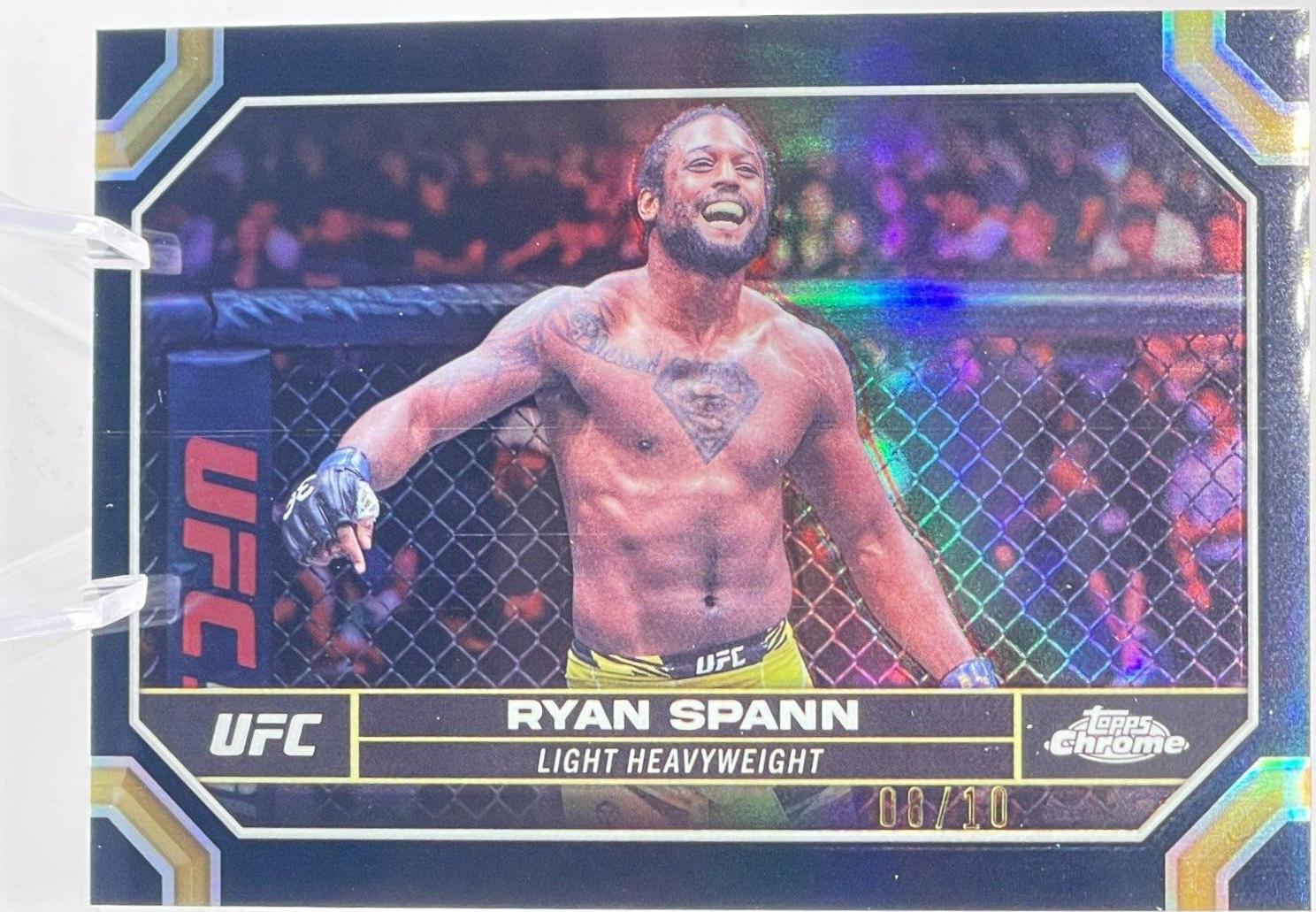 Ryan Spann 2024 Topps Chrome UFC Base #171 Black Refractor