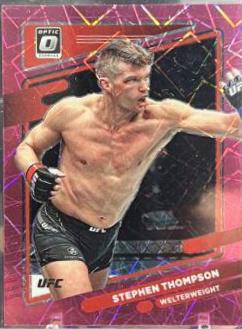 Stephen Thompson 2022 Panini Donruss Optic UFC Base #69 Pink Velocity