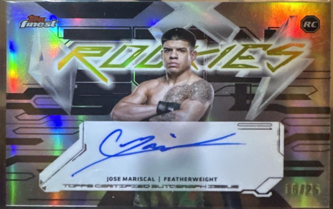 Jose Mariscal 2025 Topps Finest UFC Finest Rookie Autographs #FRA-JL Black Refractor
