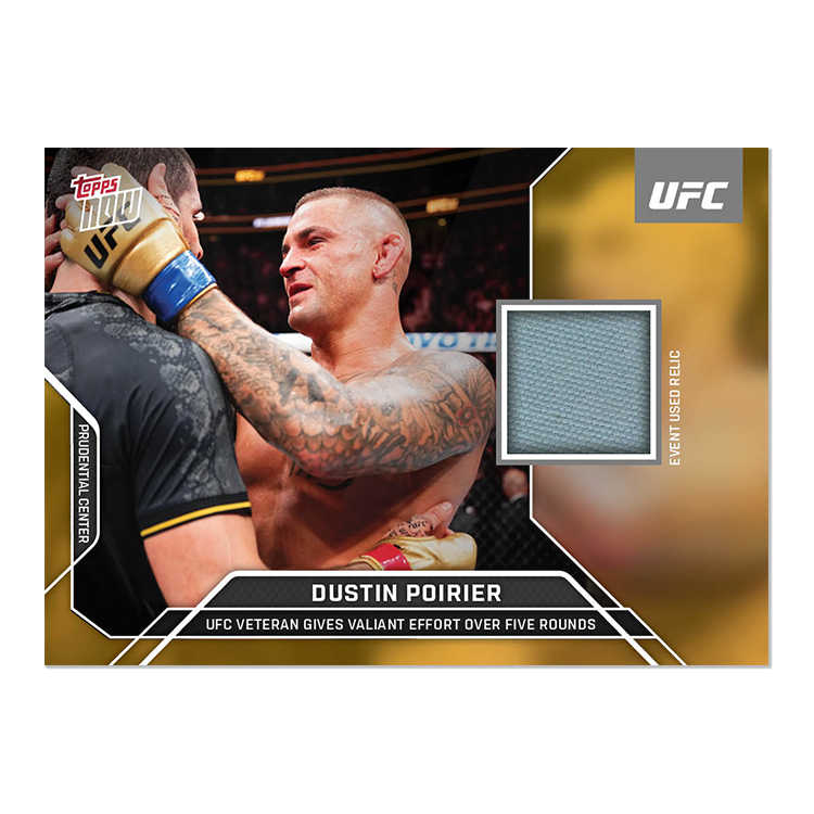 Dustin Poirier Topps Now UFC Event-used Mat Relics #9 Gold