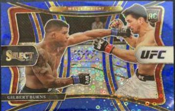 Gilbert Burns 2021 Panini Select UFC Octagonside #283 Blue Disco