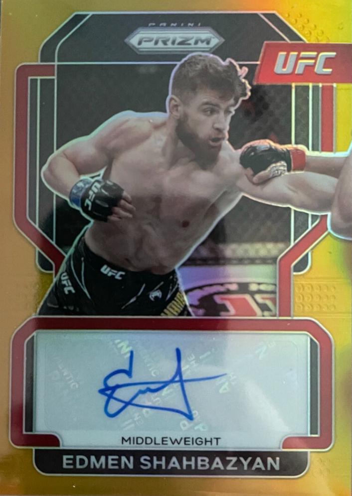 Edmen Shahbazyan 2022 Panini Prizm UFC Signatures #19 Gold