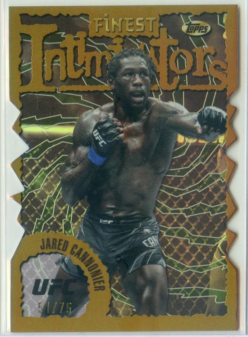 Jared Cannonier 2024 Topps Finest UFC Intimidators #INT-16 Die-Cut Refractor