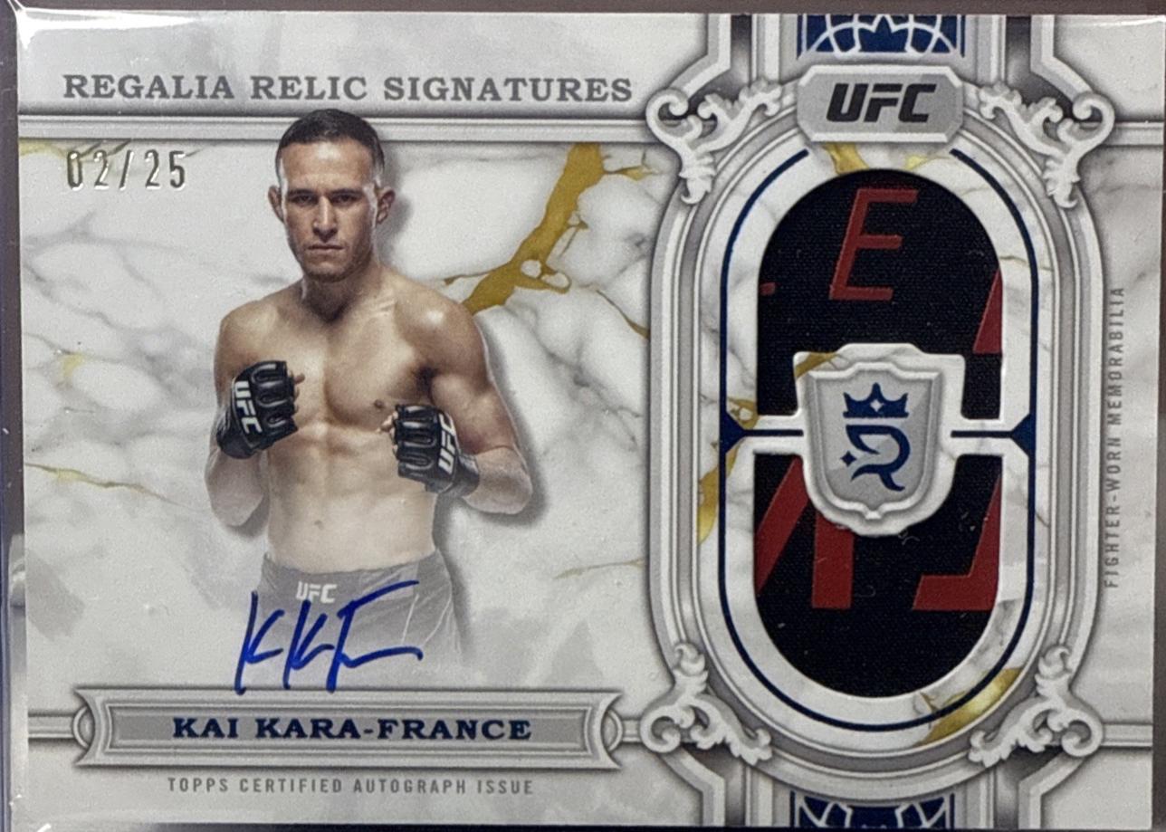 Kai Kara-France 2024 Topps Royalty UFC Regalia Relic Signatures #RRS-KKF Blue
