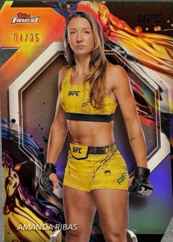 Amanda Ribas 2024 Topps Finest UFC Base Uncommon #144 Die-Cut Refractor