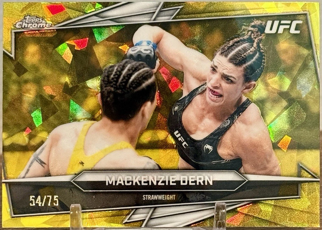 Mackenzie Dern 2026 Topps Chrome Sapphire UFC Base #185 Yellow Sapphire