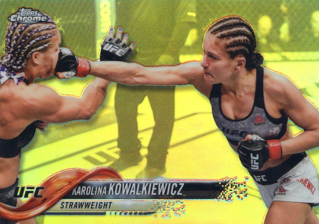 Karolina Kowalkiewicz 2018 Topps Chrome UFC Base #39 Refractor
