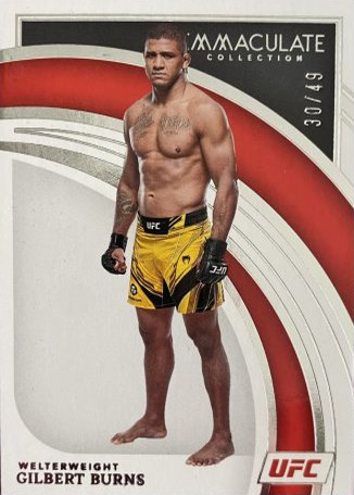 Gilbert Burns 2022 Panini Immaculate UFC Base #87 Platinum